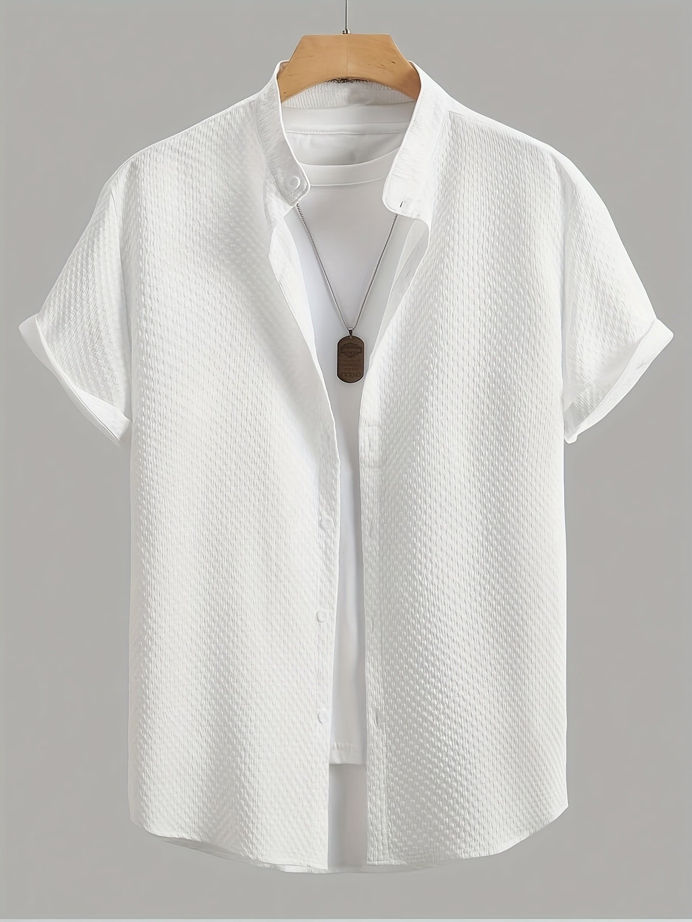 Herren Freizeit Kurzarm Hemd mit Struktur – Modernes Sommer Design für Alltag & Ausgehen