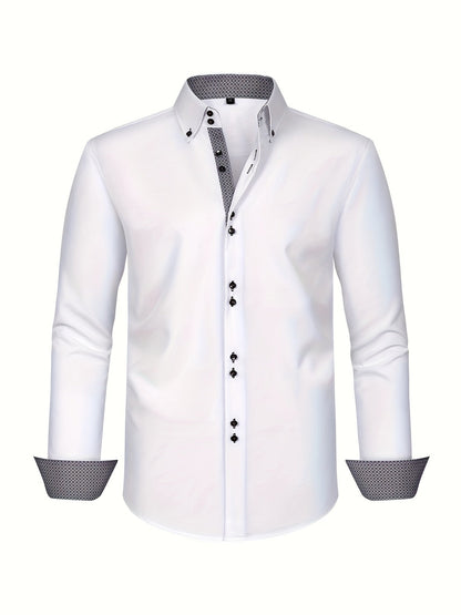 Herren Business Freizeithemd – Eleganter moderner Schnitt für Büro und Alltag