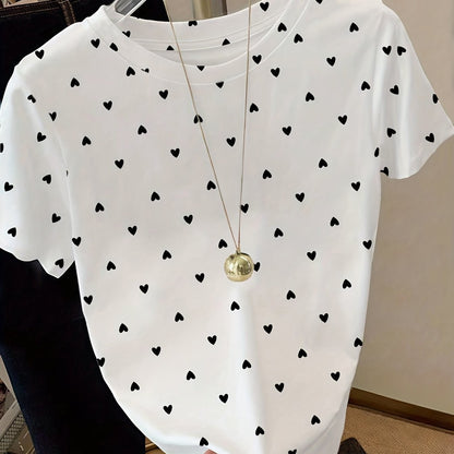 Damen Polka-Dot T-Shirt im eleganten Casual-Stil – Perfekt für Alltag und Freizeit