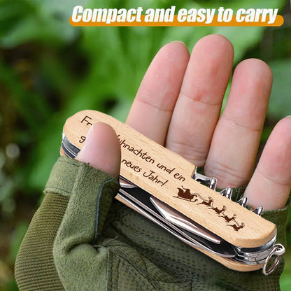 Vaterstags Multi-Tool für Herren – Klassisches Taschenmesser mit Gravur, Geschenkidee für Papa