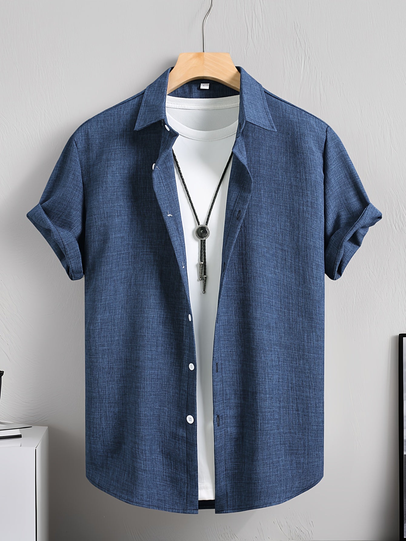 Herren Kurzarm Freizeithemd mit T-Shirt Layer-Look – Modernes Sommer Outfit für Alltag & Freizeit