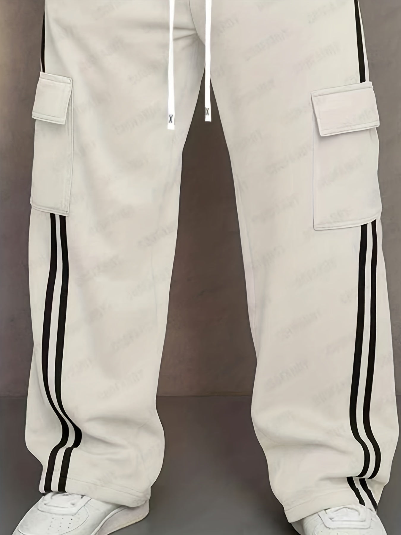 Herren Cargo Jogginghose mit Streifen und Taschen – Streetwear Style, Sportlich & Lässig