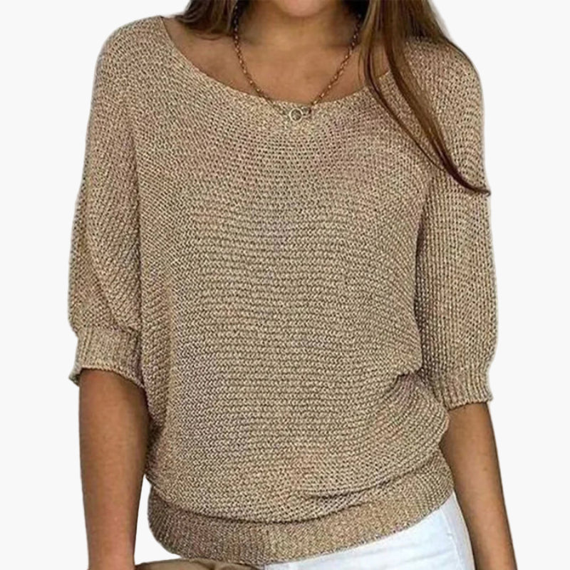 Damen Strickpullover Locker Freizeit Eleganz – Ideal für Alltag & Büro