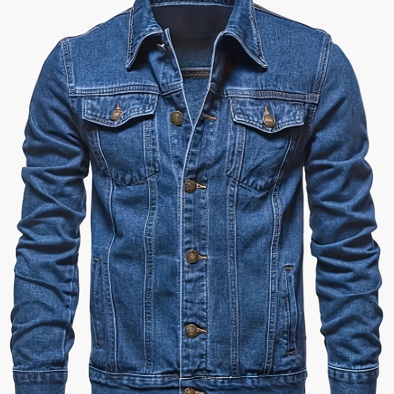 Herren Jeansjacke im klassischen Casual-Stil für Freizeit und Alltag
