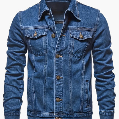 Herren Jeansjacke im klassischen Casual-Stil für Freizeit und Alltag