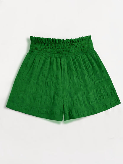 Damen Sommer-Shorts mit Paperbag-Bund und Kordelzug, Freizeit Trendshorts