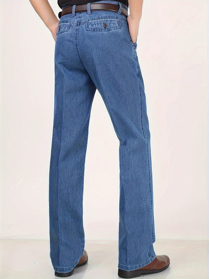 Herren Gerade Jeanshose mit Business-Casual Stil – Bequeme Freizeithose für Alltag und Büro