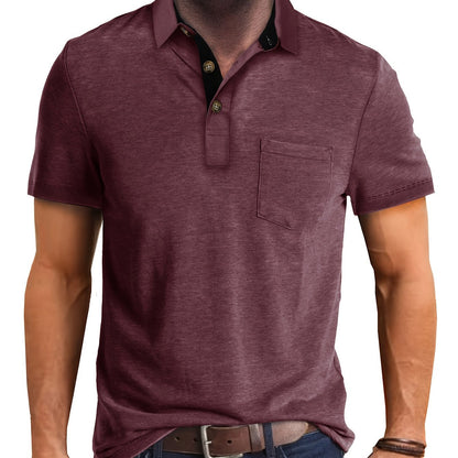Herren Polohemd mit Brusttasche – Stilvolles Freizeitshirt für Alltag und Büro