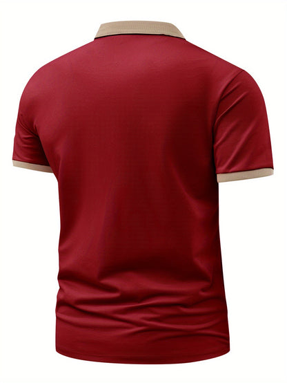 Herren Poloshirt mit Kontrastkragen – Eleganter Freizeit- und Business-Stil, World Environmental Awareness Edition
