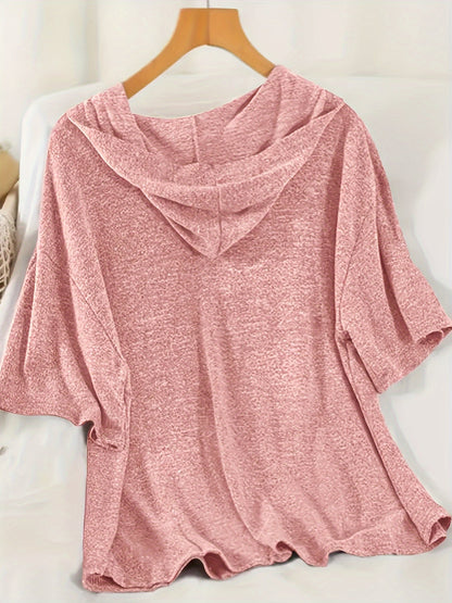 Damen Freizeit Zweiteiler Set mit Kapuzenoberteil und Shorts – Loungewear für Frühling und Sommer