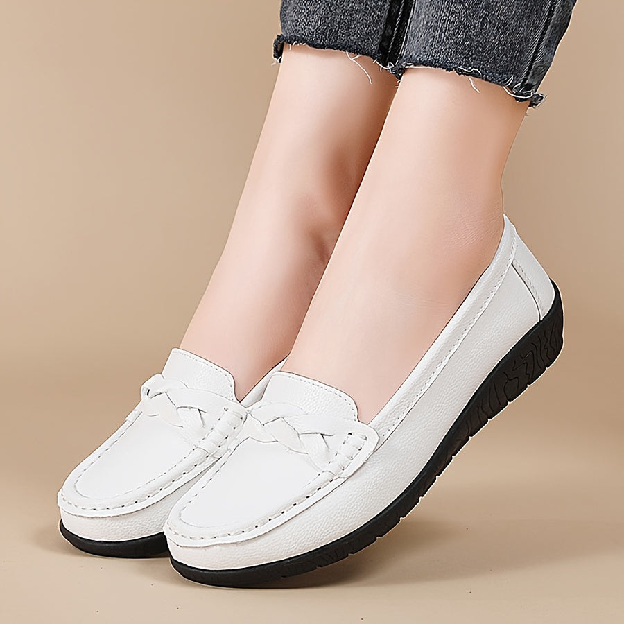Damen Bequeme Mokassins Slipper – Klassische Freizeit Loafer für Alltag und Büro