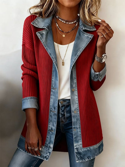 Damen Blazer im Denim-Look – Eleganter Casual Style für Business & Freizeit