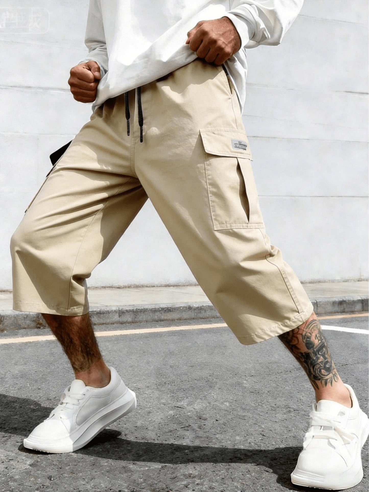 Herren Cargo-Shorts mit Taschen – Lässige Knielange Freizeithose für Alltag & Sport