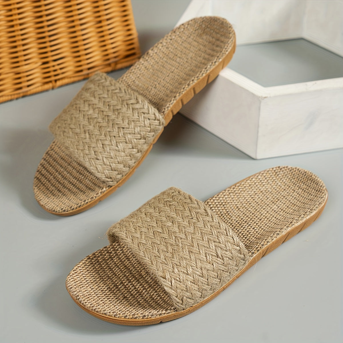 Damen Komfort-Slipper Sandalen für den Sommer – Bequeme Freizeitschuhe mit offenem Zehenbereich