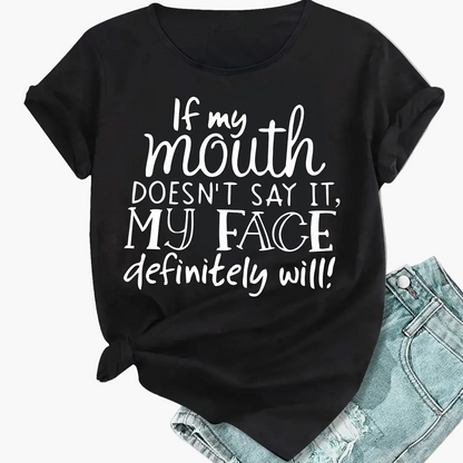 Damen Sprüche T-Shirt mit lustigem Print – Lockeres Statement Shirt für Alltag und Freizeit