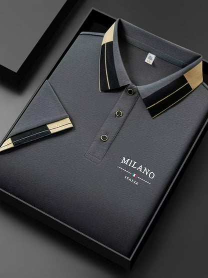 Herren Polohemd Milano Italia – Elegantes Freizeit Poloshirt mit modernem Kragen-Design