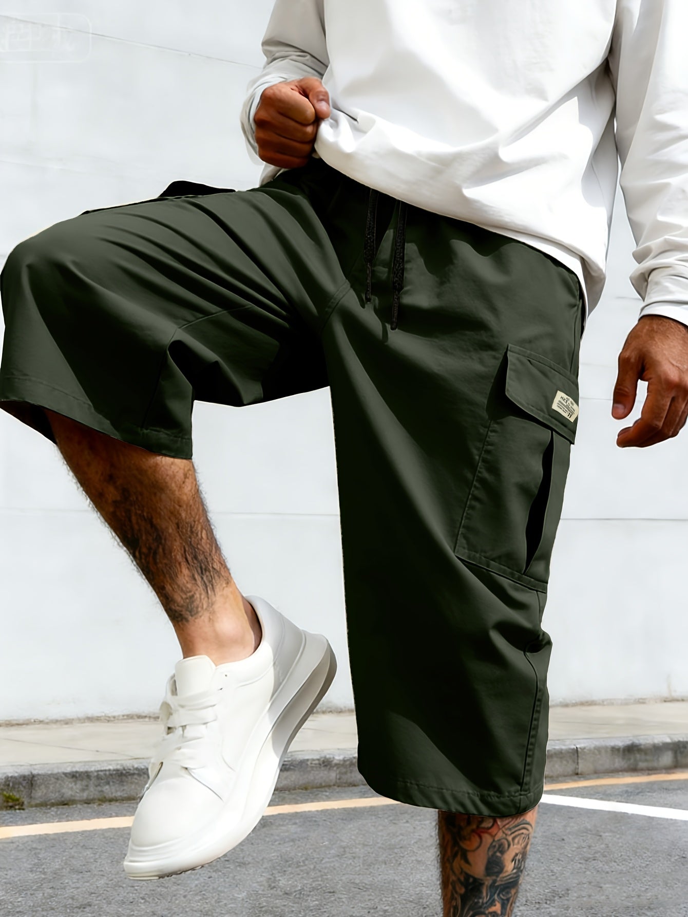 Herren Cargo-Shorts mit Taschen – Lässige Knielange Freizeithose für Alltag & Sport