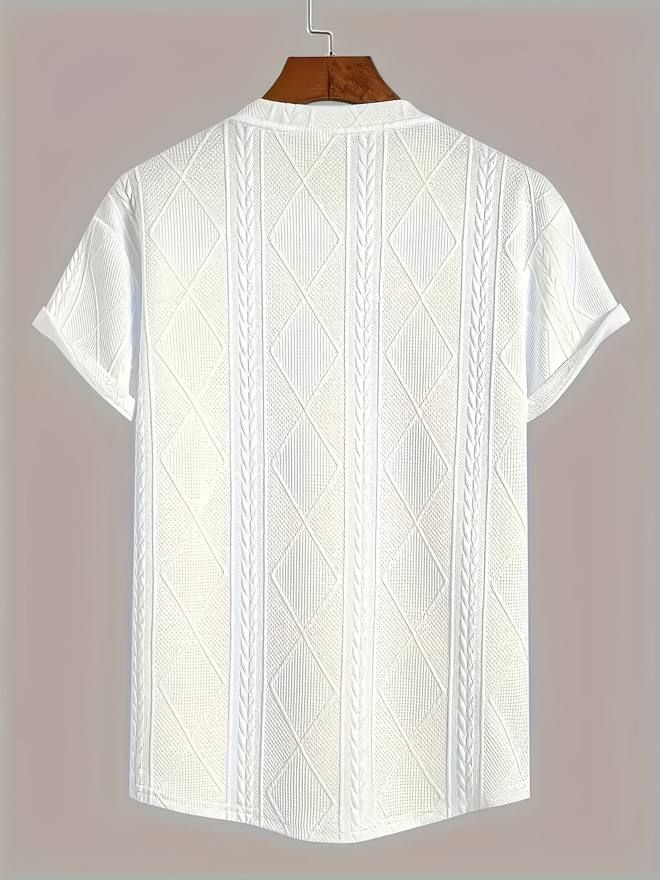 Herren T-Shirt im Strickmuster-Design – Lässiger Style für Alltag und Freizeit