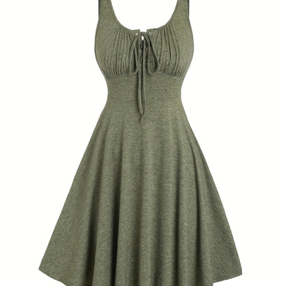 Damen Skaterkleid im Freizeitstil mit Schnürung und Schwingrock – Ideal für Alltag und Sommer