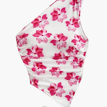 Damen Ein-Schulter Body mit Blumenmuster – Eleganter Sommer-Style für Alltag & Urlaub
