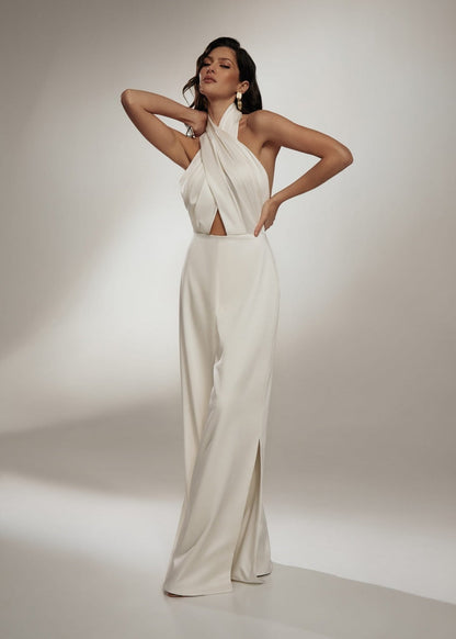 Catherine – Ärmelloser Sexy Damen-Jumpsuit mit Neckholder