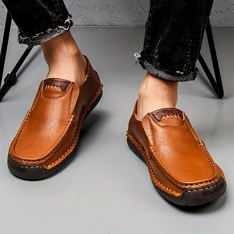 Herren Mokassin-Slipper – Bequeme Vintage-Slipper für Alltag und Freizeit