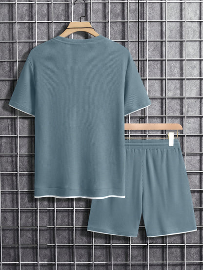 Herren Freizeit Set – Kurzarm Shirt & Shorts, Lounge & Sport, Modernes Streetwear Outfit