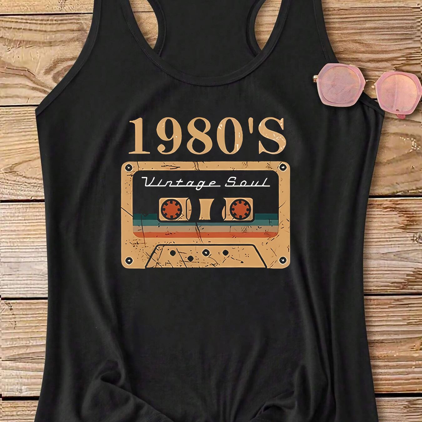 Damen Tanktop Vintage 1980er Retro Musik Grafik - Nostalgischer Stil