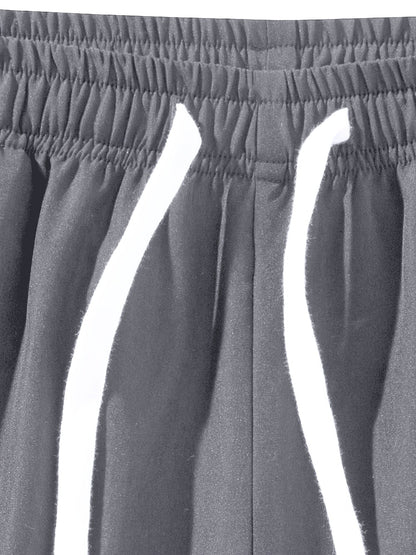 Herren Sport-Shorts mit Zipper-Taschen und Kordelzug – Ideal für Freizeit & Training