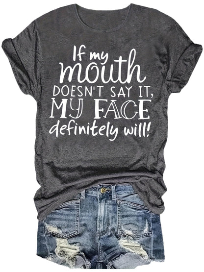 Damen Sprüche T-Shirt mit lustigem Print – Lockeres Statement Shirt für Alltag und Freizeit