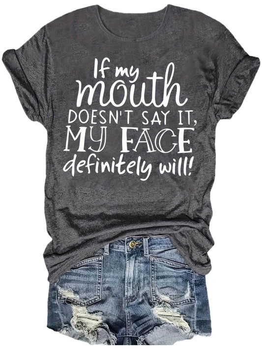 Damen Sprüche T-Shirt mit lustigem Print – Lockeres Statement Shirt für Alltag und Freizeit
