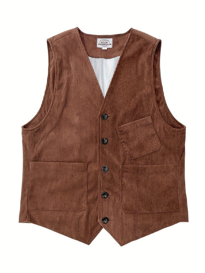 Herren Vintage Weste für Business und Freizeit – Eleganter Retro-Look