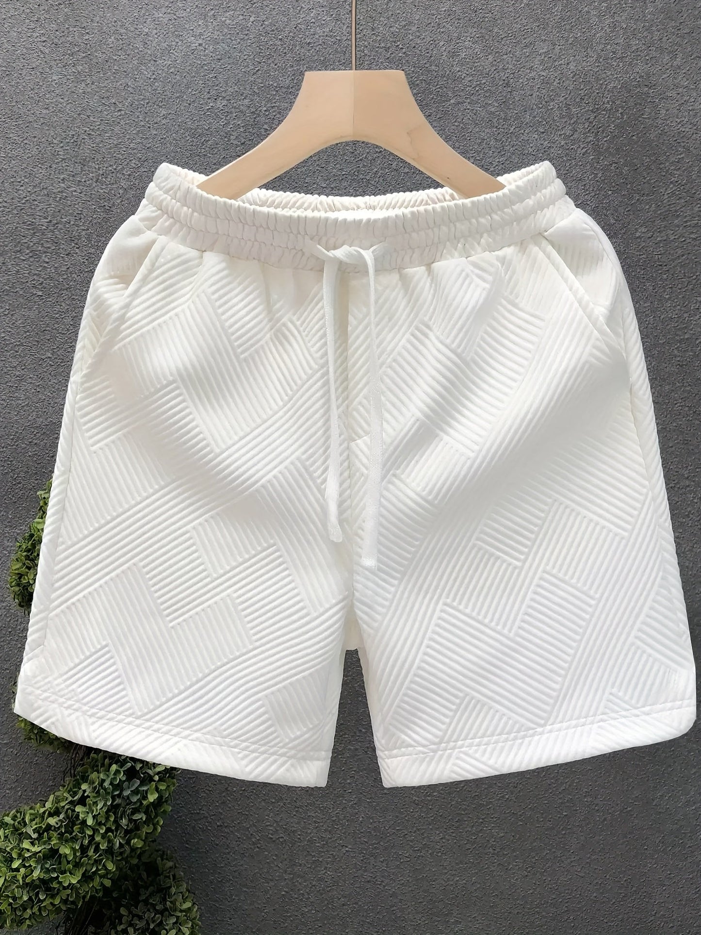 Herren Freizeits-Shorts mit geprägtem Muster für stilvolle Freizeit und Sport