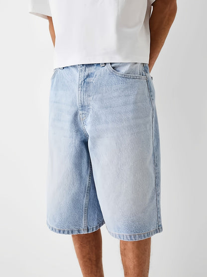 Herren Relaxed Fit Denim Bermudashorts – Modischer Freizeit-Look für Alltag und Streetstyle