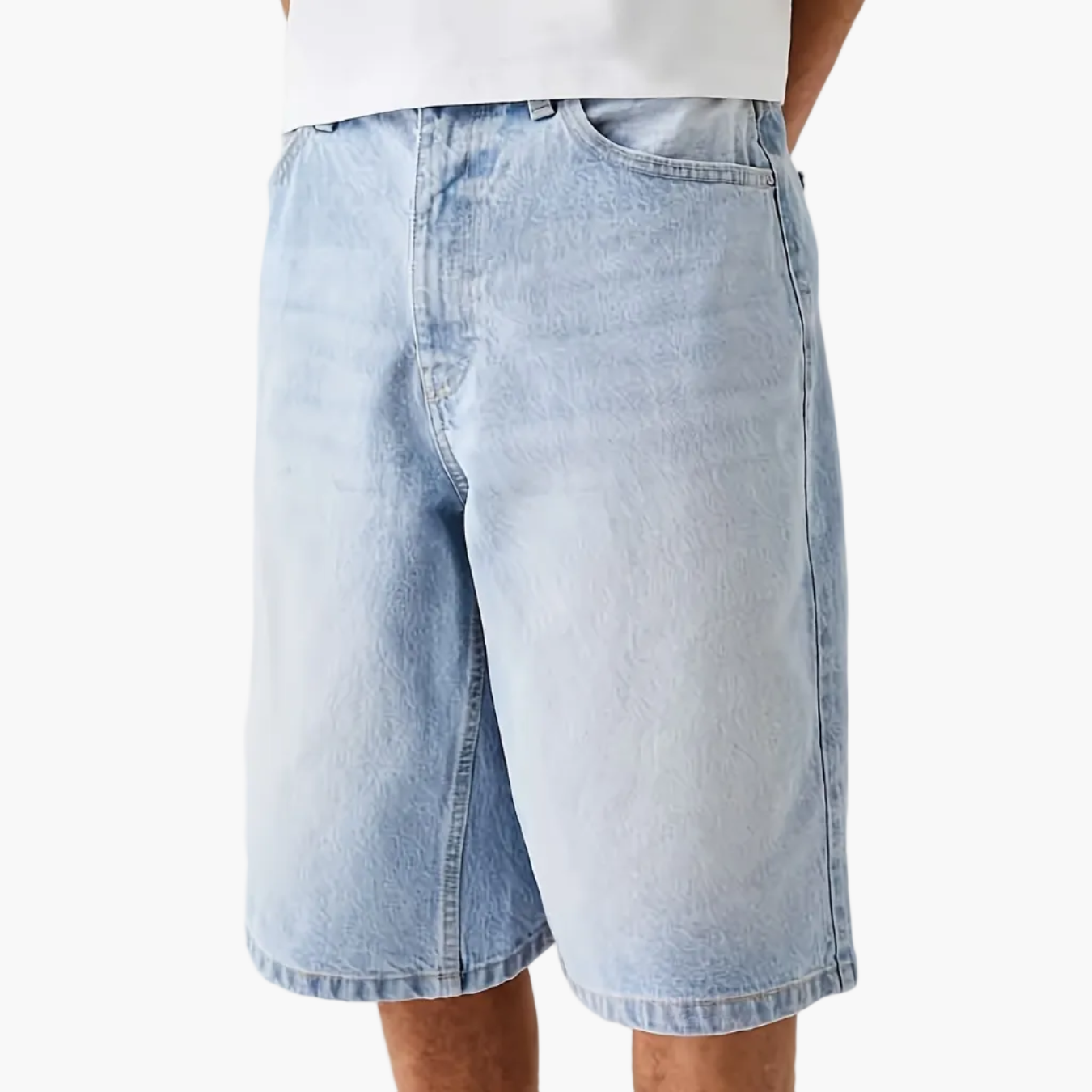 Herren Relaxed Fit Denim Bermudashorts – Modischer Freizeit-Look für Alltag und Streetstyle