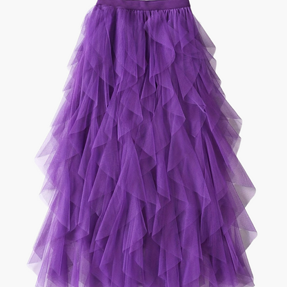 Damen Maxirock mit Rüschen für festliche Anlässe und elegante Outfits