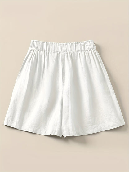 Damen Weite High-Waist Shorts im Casual-Look für Alltag und Freizeit