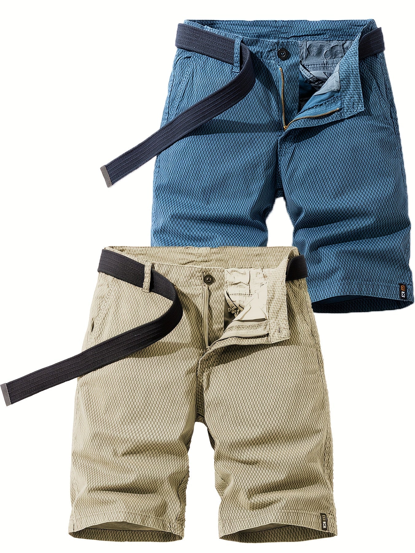 Herren Outdoor-Bermuda Shorts – Freizeit & Abenteuer, atmungsaktiv, mit Gürtel