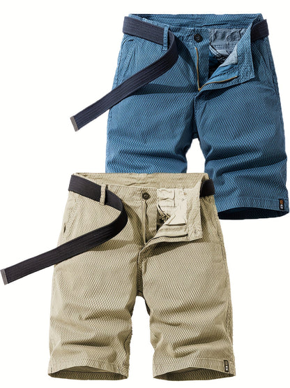 Herren Outdoor-Bermuda Shorts – Freizeit & Abenteuer, atmungsaktiv, mit Gürtel