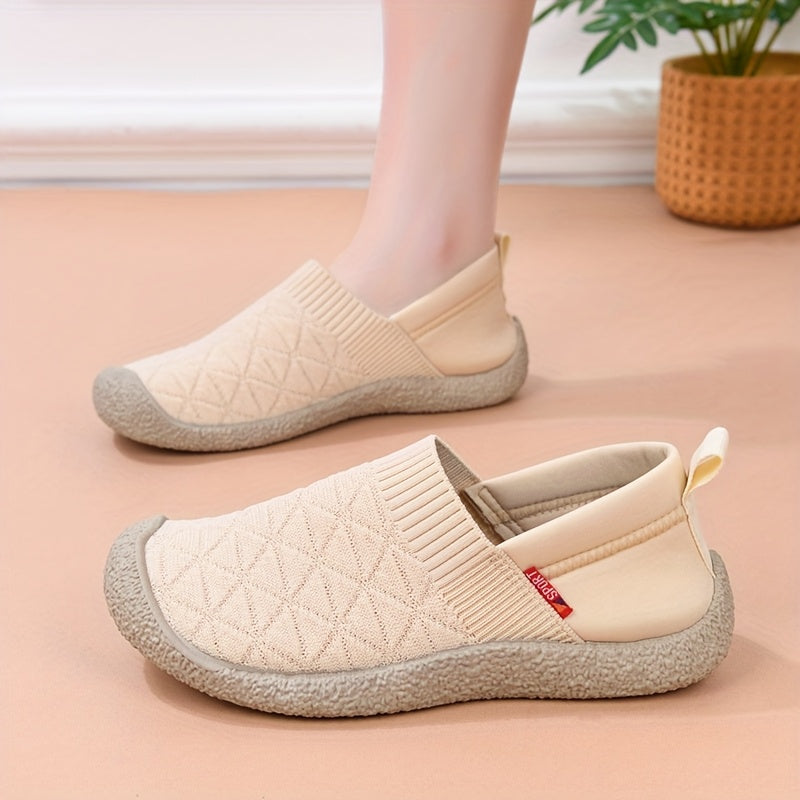 Damen Slip-On Strick Sneaker für Alltag und Freizeit