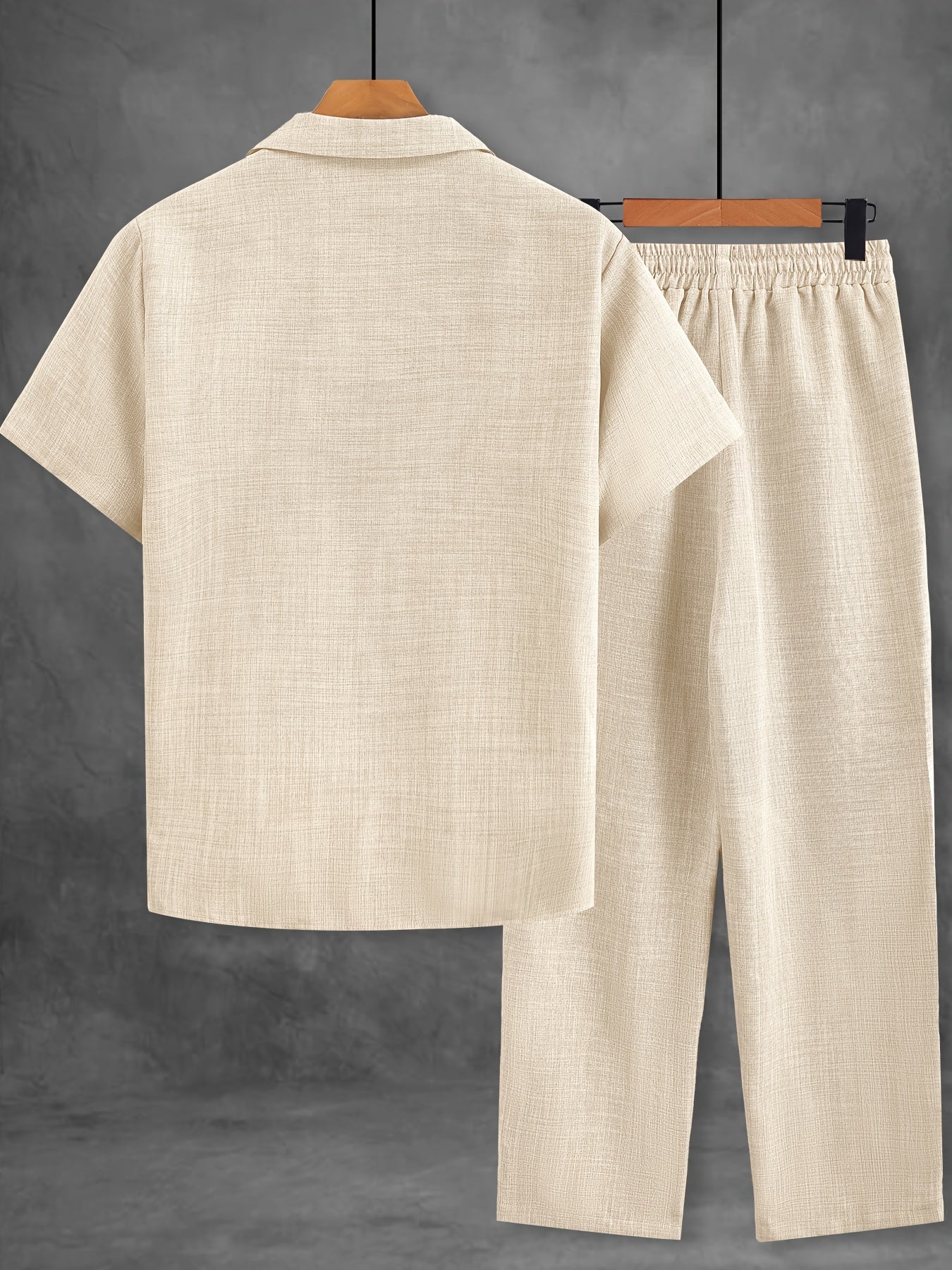 Herren Freizeit Set – Kurzarm Hemd und Hose, Sommer Lounge Outfit, Modern & Lässig