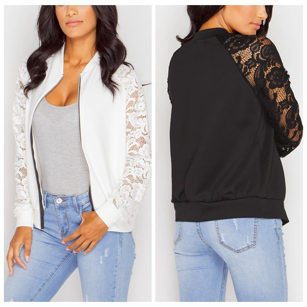 Kim – Damen-Bomberjacke mit Spitze