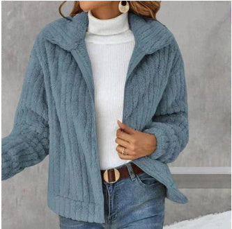 Vanessa – Damen Fleecejacke mit Reverskragen