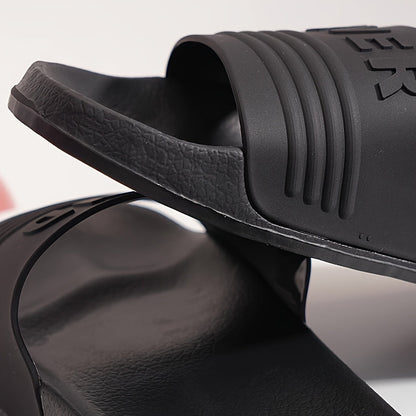 Herren Badeslipper mit Logo-Prägung – Bequeme Slides für Freizeit, Strand und Pool