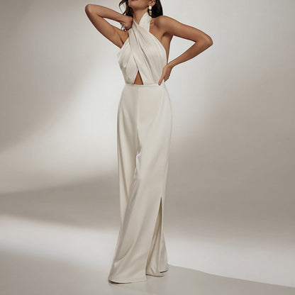 Catherine – Ärmelloser Sexy Damen-Jumpsuit mit Neckholder