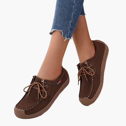 Damen Bequeme Freizeit-Loafer mit Schnürung – Stilvolle Alltagsschuhe für Damen