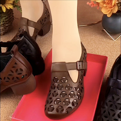 Damen Mary-Jane Pumps mit Blockabsatz – Modischer Freizeit- und Alltagsstil