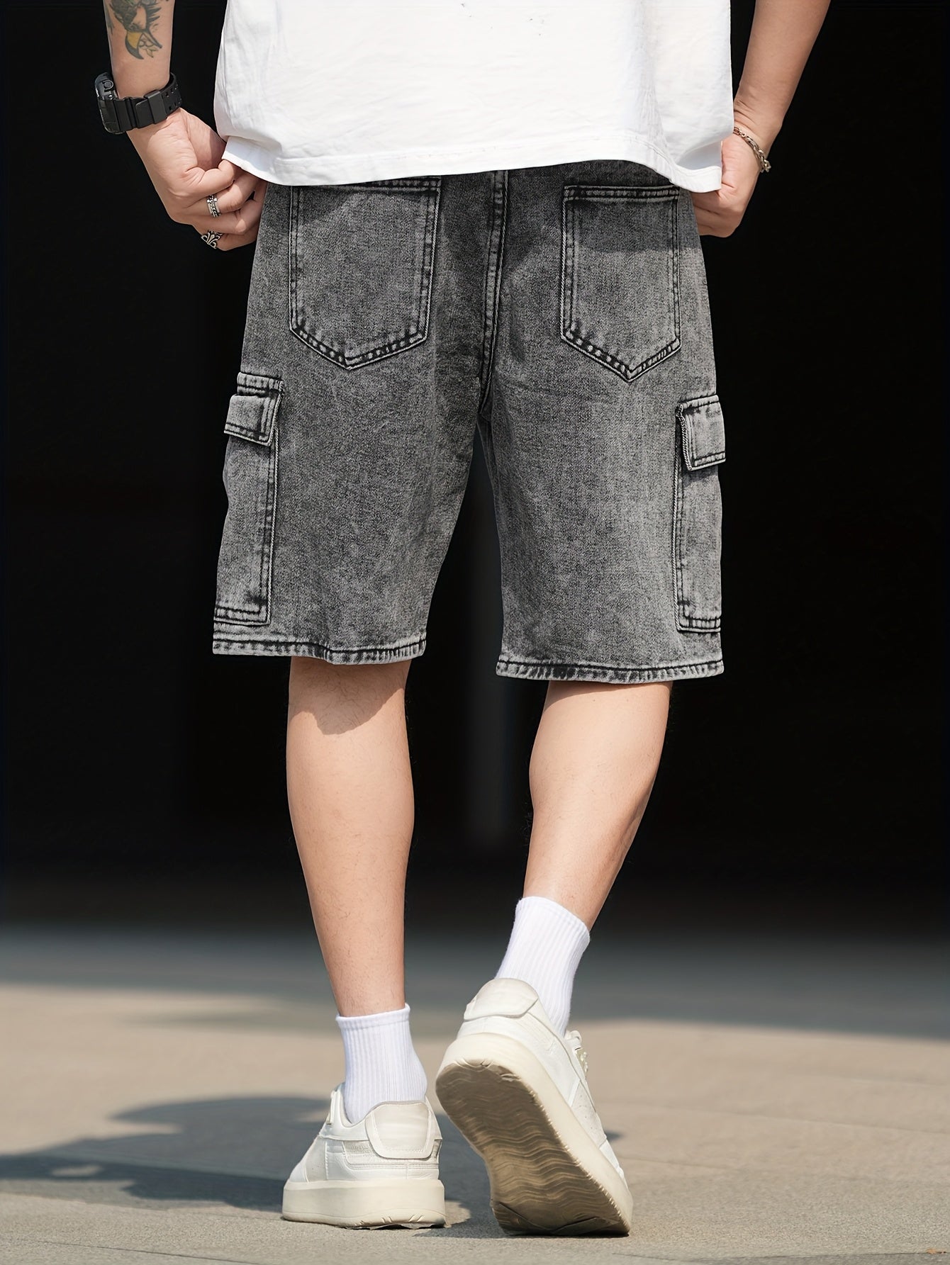 Herren Cargo Jeans Shorts im Streetwear Stil – Lässige Cargoshorts für Alltag und Freizeit