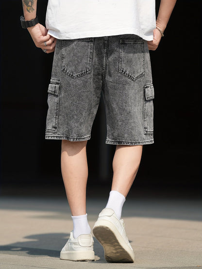 Herren Cargo Jeans Shorts im Streetwear Stil – Lässige Cargoshorts für Alltag und Freizeit