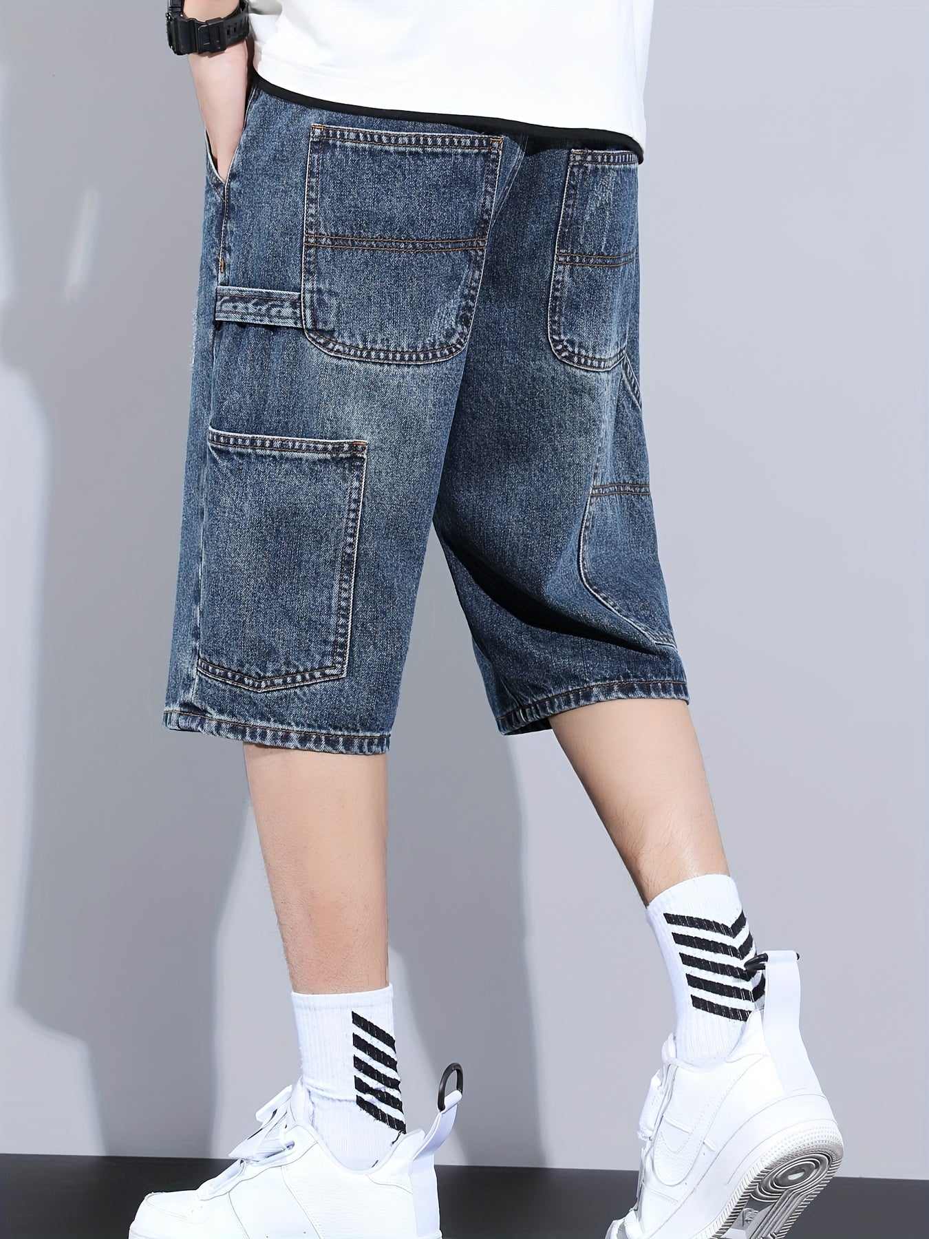 Herren Jeans-Bermuda Regular Fit – Lässige Utility-Shorts für Alltag und Freizeit